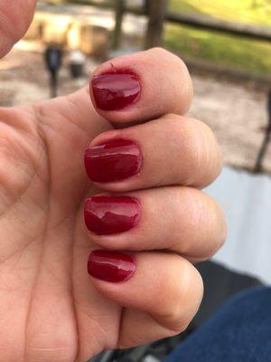 Worst manicure of my 62 years!