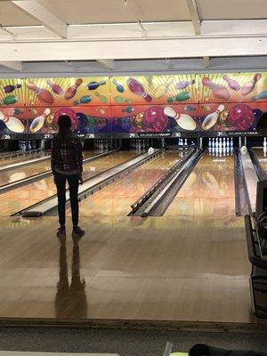 My daughters first time bowling - with/without bumpers