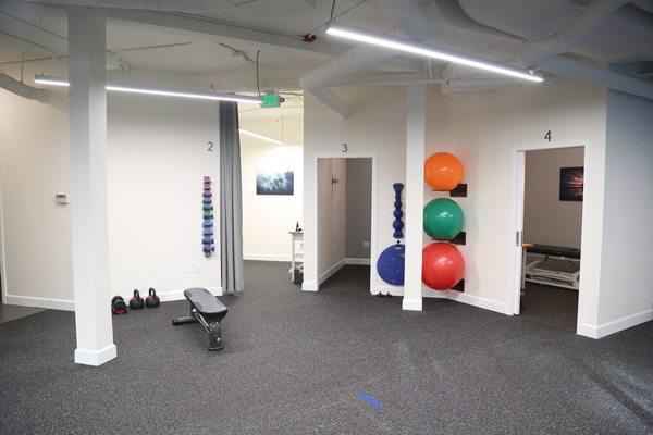 Open gym and treatment area