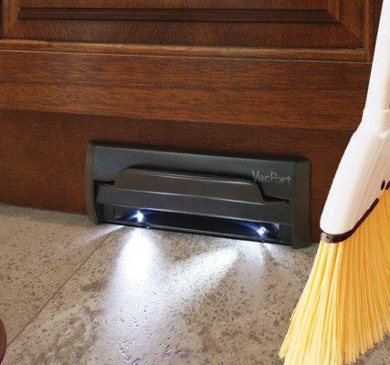 sweep your dirt straight into your central vacuum with an automatic dustpan