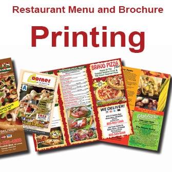 Brochure, Menu and Flyer Printing services for Restaurants, Pizzerias and more. Affordable printing rates and unbeatable prices