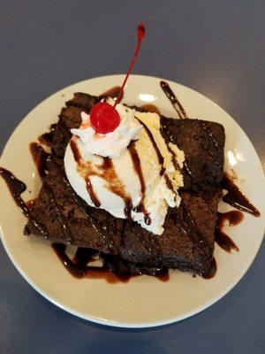 Brownie Delight. CHOCOLATLLY Moist with Ice Cream