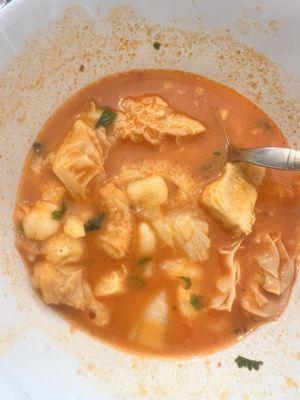 Delicious menudo with hominy