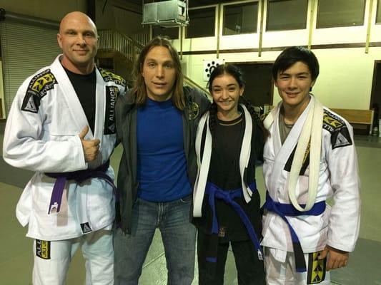 Ian awarding two new Bluebelts