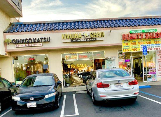 Outside of restaurant on Abbot Street, in A.R. Supermarket and Shopping Galleria on Garden Grove Street.