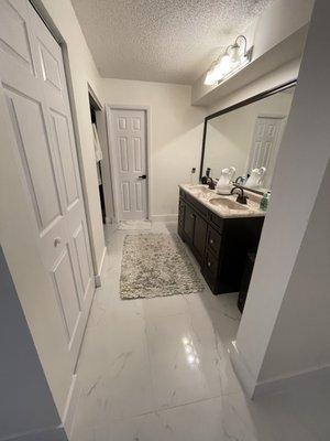 Master bathroom vanity area.