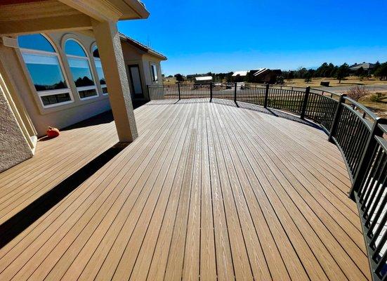 Longer rows of composite decking can be harder to keep straight and level. So proper framing and Attention to detail is important