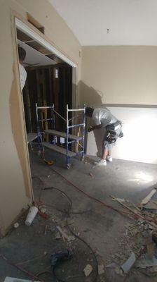 Hanging drywall