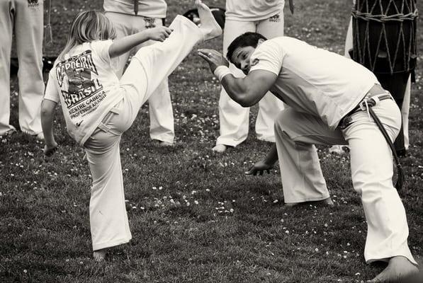 Capoeira Kids in the Roda with Professor Aranha