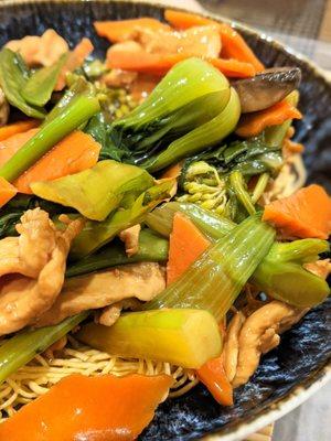 Chicken double pan fried noodles