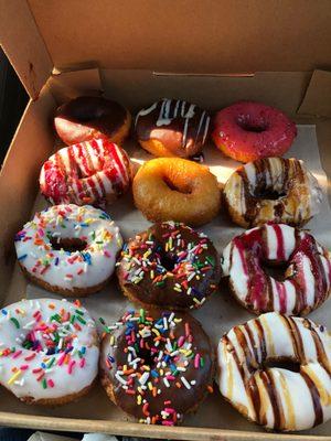 Variety of a Dozen Donuts