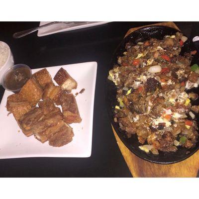 Lechon kawali / pork sisig