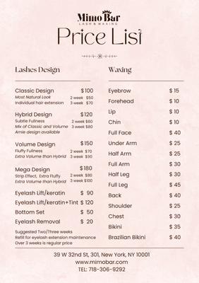 Price List