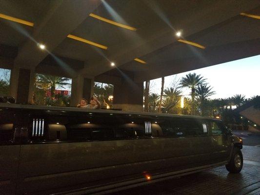 Hummer limo for a fun ride around Las Vegas!