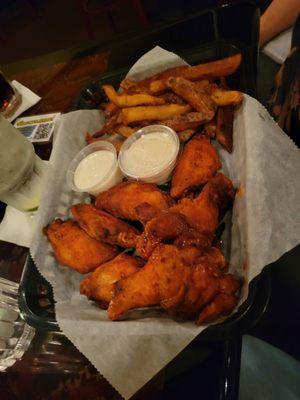 Wings and fries