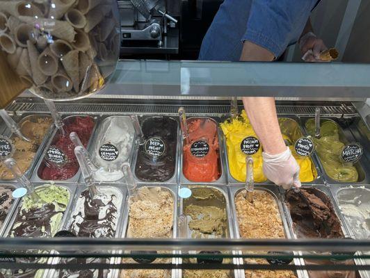 Gelato selection