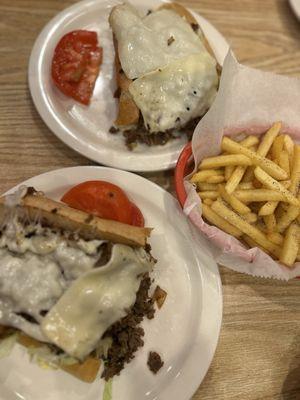 Steak & Cheese Sub and French Fries