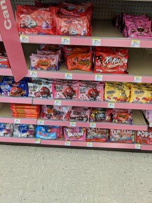 Lots of Valentine's Day candy