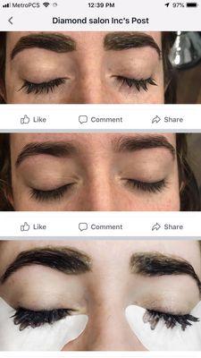 Eyebrow tint eyebrow tinting