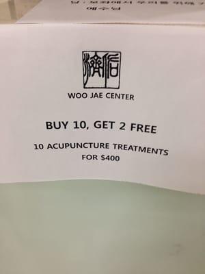 Check out this great deal. The docs are great here. So informative and caring. I look forward to each treatment!