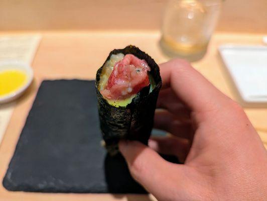 A5 Wagyu Yaki-Shabu handroll