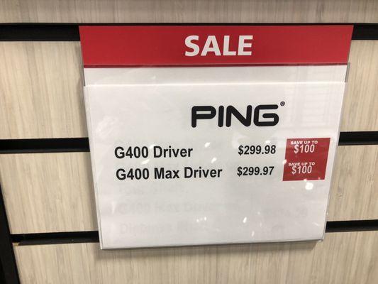 The posted sign in PGA store that the Galaxy sales rep refused to honor