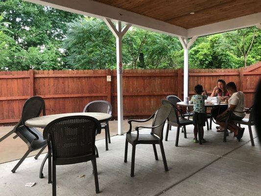 Patio dining during Covid phase four reopening