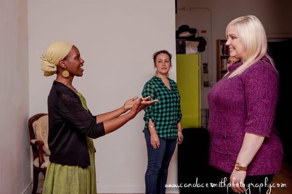 Kenya Moses facilitating a group women's circle at an Embrace Your Essence Event. October 2015