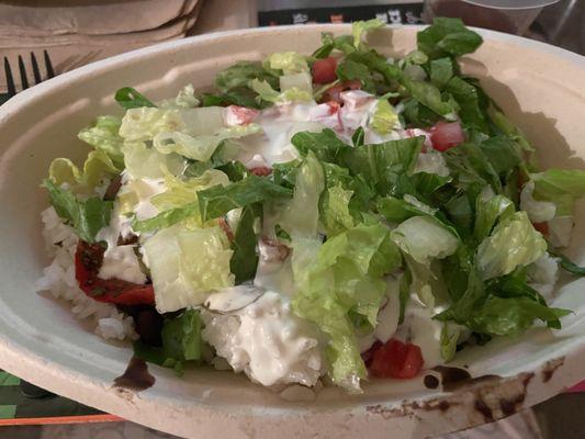 Chicken bowl that turned out to have no chicken