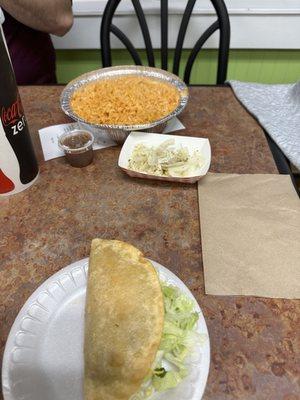 Crispy Shredded Beef Crispy Taco and Family Size Rice