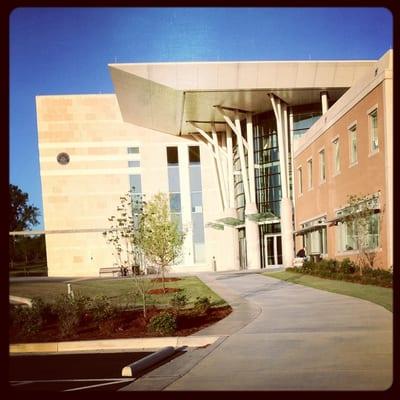 The newest addition to academic buildings- this one has a Starbucks on the 2nd floor!