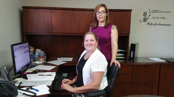 Meet some of our WONDERFUL staff at Milam Law, Ruby (standing) and Ruth.