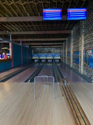 Original bowling lanes.  They have 4.