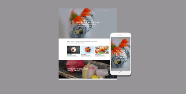 Restaurant website designed with love.