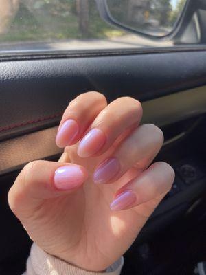 Nails, one color, almond shape