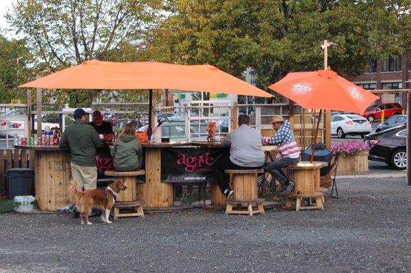 They're outdoor bar open Wednesday-Sunday!