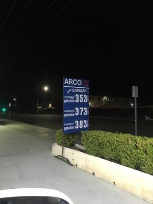 04/07/19 $3.53 per gallon + .35 card fee