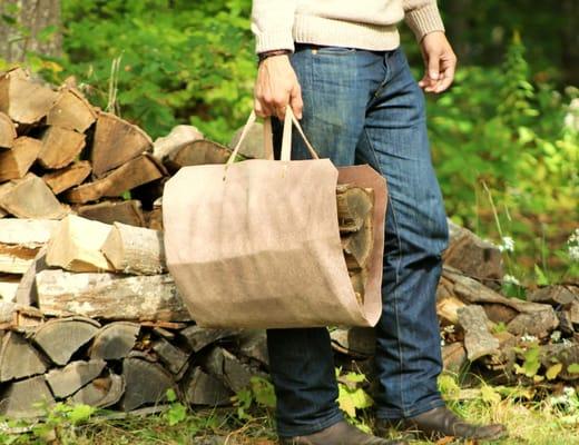 Firewood Carrying Bag by American Bench Craft, Made in the USA