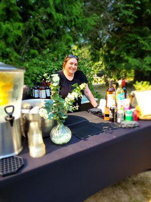 Outdoor bartending