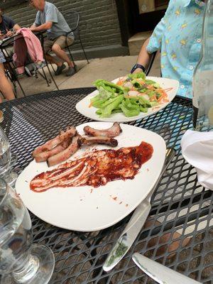 An empty entree plate...