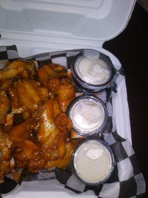 My wings were rubbery, slimy, and gross! I can't believe this place is serving these in buffalo