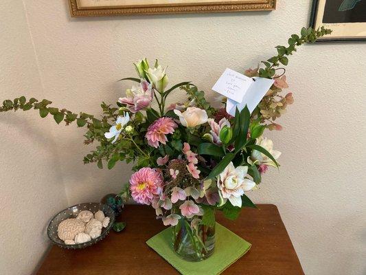 Large flower arrangement from Hilary Horvath Flowers