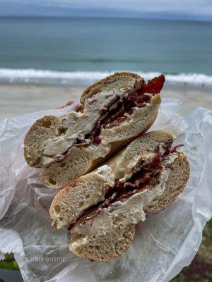 Everything Bagel with Bacon & Bacon Cheddar Cream Cheese