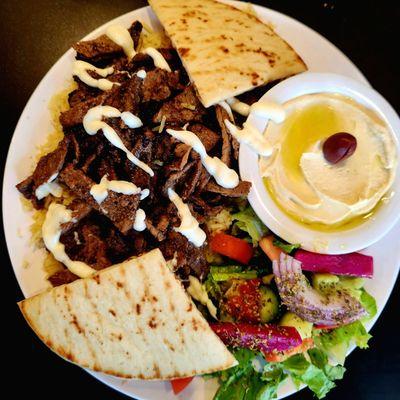 Beef shawarma plate