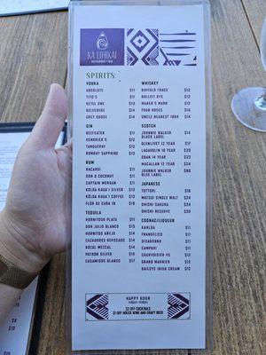 Drink menu 2