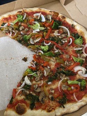 Vegetable Pizza without cheese