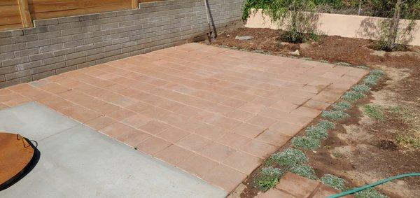 Large feature 13'x15' Saltillo paver pad.