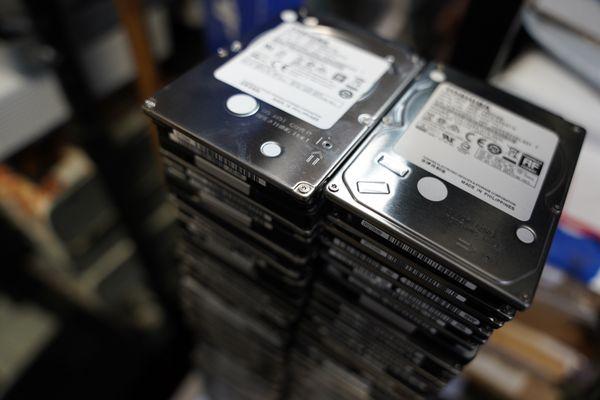 Lots of hard drives being replaced and upgraded to SSDs to make your equipment faster!