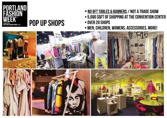 Join PFW Pop Up Shops during Portland Fashion Week! Over 5,000 sqft of shopping! www.portlandfashionweek.net