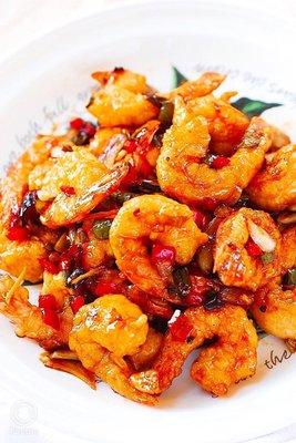 Spicy shrimp is my favorite